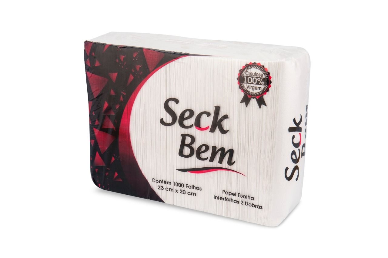 PAPEL TOALHA INTERF SECK BEM 100% CEL 20X23 PACOTE C/1000UN FD C/5 PACOTES