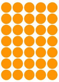 ETIQUETA MANUAL 14X14MM COR LARANJA