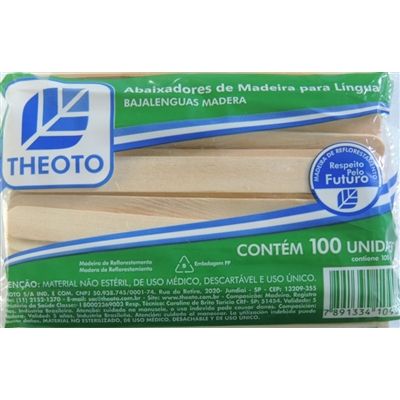 ABAIXADOR DE LINGUA C/100UN (CX C/5000) THEOTO