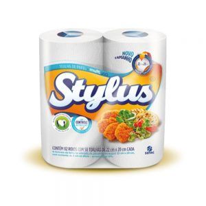 PAPEL TOALHA COZINHA STYLUS C/2 ROLOS (FARDO C/24 ROLOS)