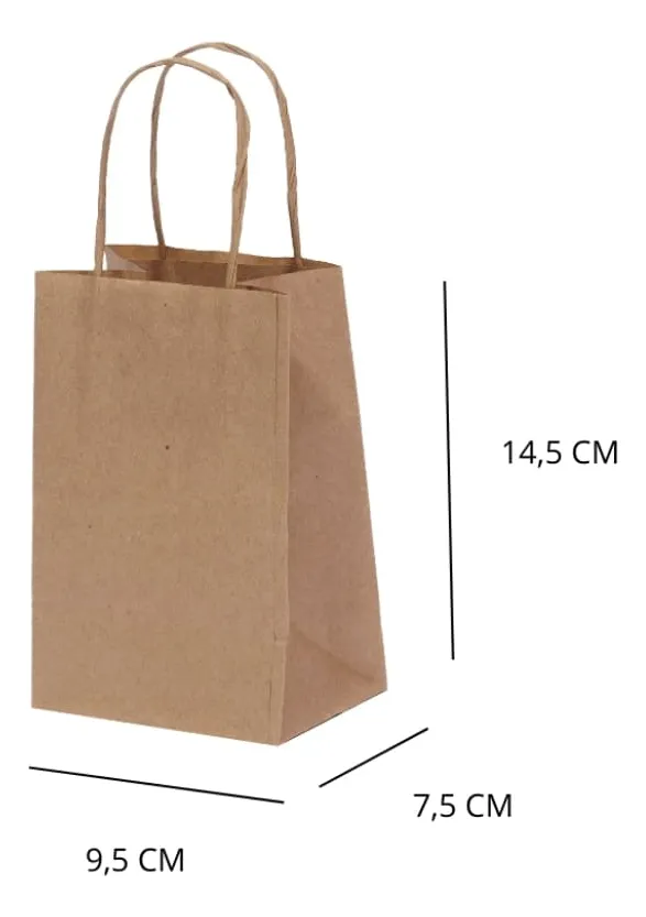 SACOLA KRAFT TAM 9,5X7,5X14,5 LC