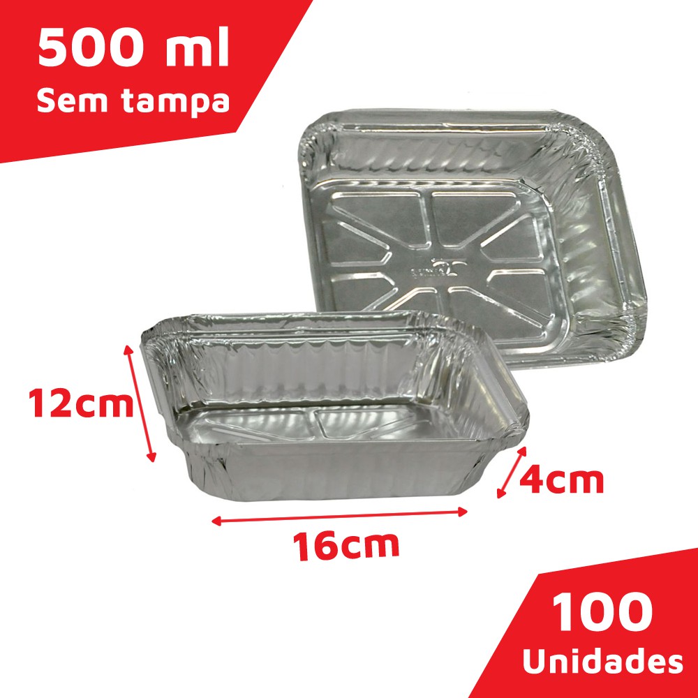 T120 BANDEJA ALUMINIO 500ML (CX C/100)