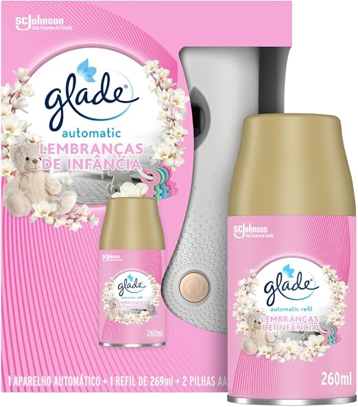 APARELHO AUTOMATICO GLADE + REFIL LEMBRANCA INFANCIA 269ML