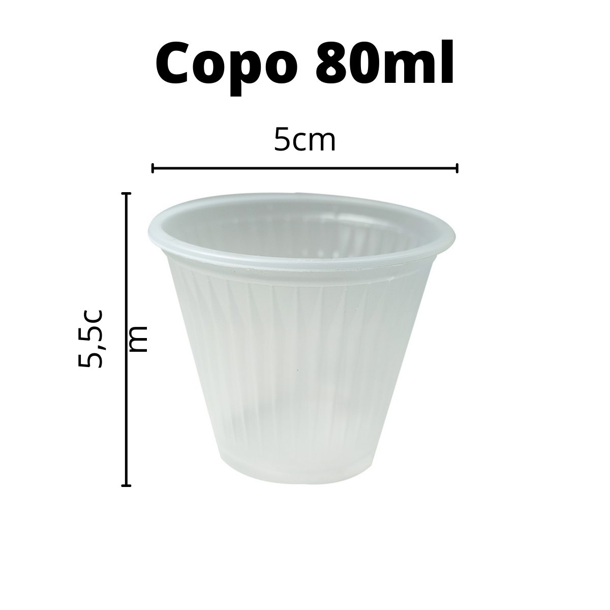 COPO 80ML BRANCO PS IBRAS C/100