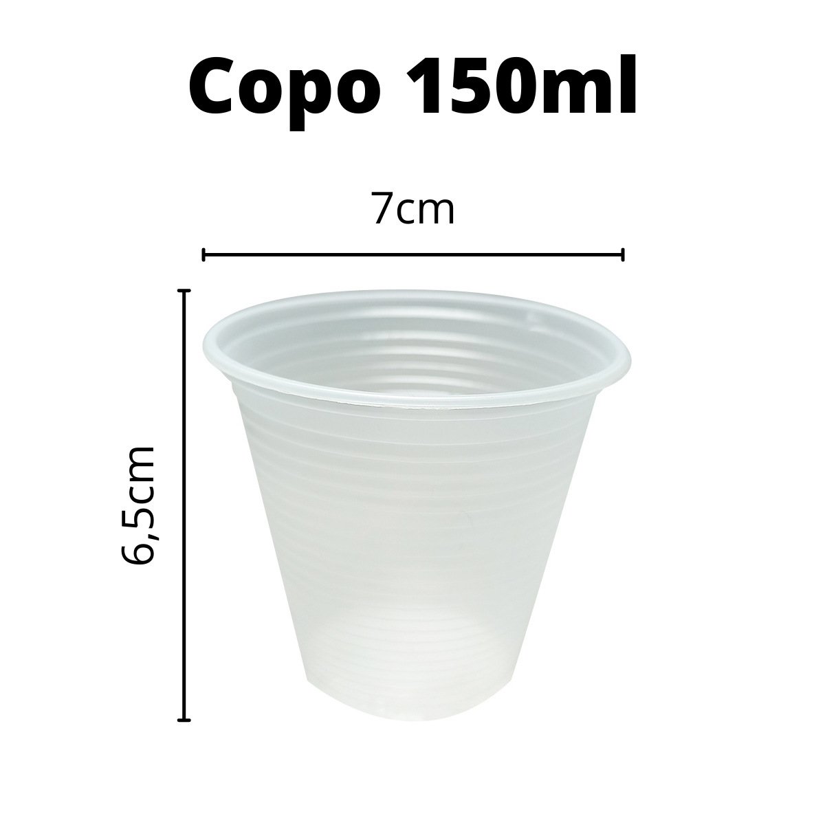 COPO 150ML TRANSPARENTE PS IBRAS C/100