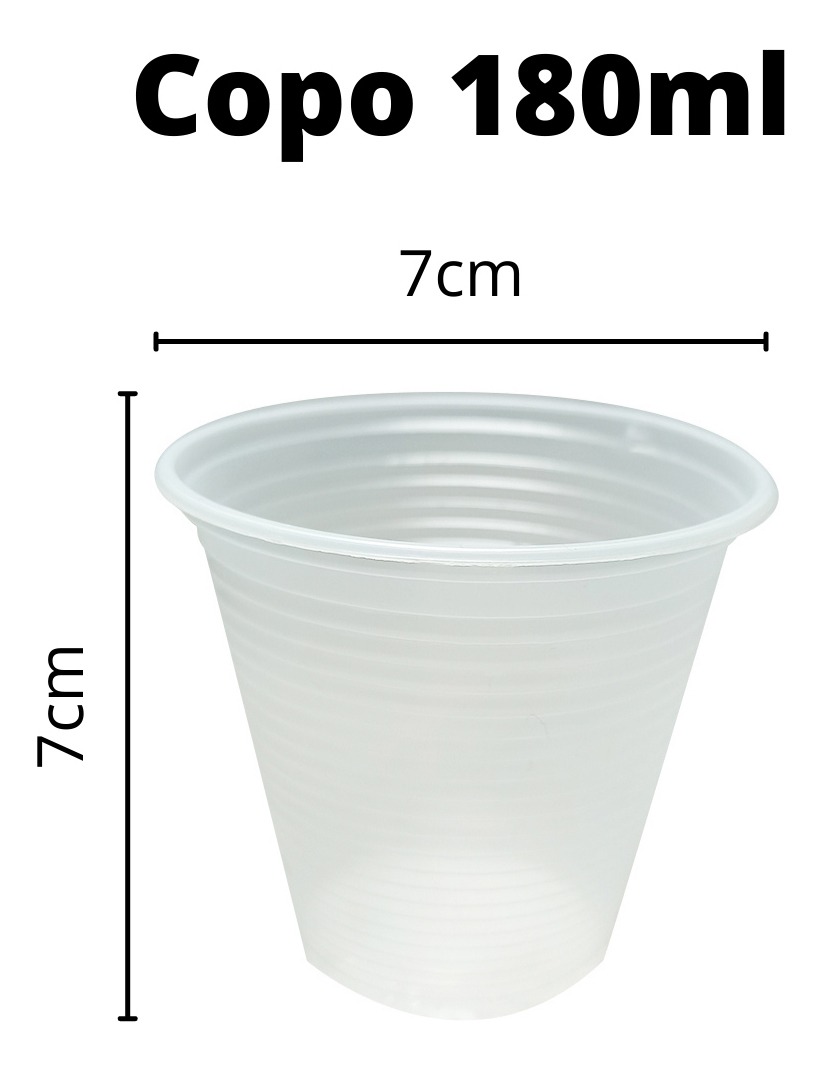 COPO 180ML TRANSPARENTE PS IBRAS C/100
