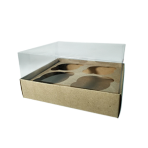 caixa 4 mini cupcakes